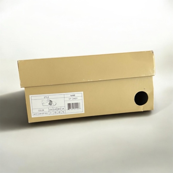 Michael Kors Kids Glitter Strap Sneakers - White and Gold - Picture 5 of 8